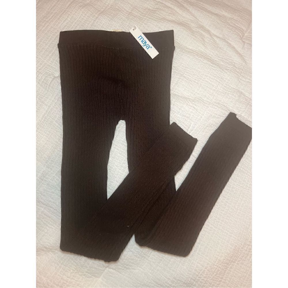 NWT Maya All Over Cable Brown Leggings